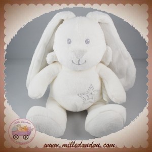 KIMBALOO SOS DOUDOU LAPIN BLANC ANGE ETOILE GRISES