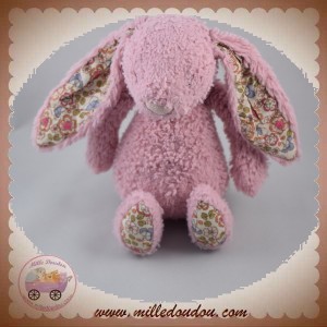 JELLYCAT SOS DOUDOU LAPIN ROSE FLEURS 18 CM