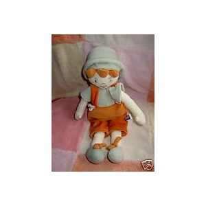 SUCRE D'ORGE DOUDOU PELUCHE BONHOMME GARCON SALOPETTE