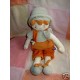 SUCRE D'ORGE DOUDOU PELUCHE BONHOMME GARCON SALOPETTE