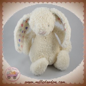 JELLYCAT SOS DOUDOU LAPIN BLANC ROND 18 CM