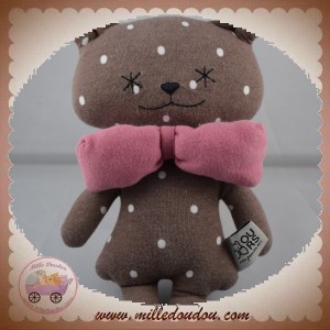 BIRTH BOX OURS SOS DOUDOU OURS MARRON NOEUD ROSE