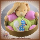 KALOO SOS DOUDOU LAPIN BEIGE BOULE VERT ECUREUIL ROSE