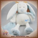 BABYNAT BABY NAT SOS DOUDOU LAPIN CHIEN BLANC BLEU MOUCHOIR BN778