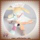 BABYNAT BABY NAT SOS DOUDOU LAPIN BEIGE PLAT ROND BLANC ORANGE LES MASQUES