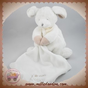 DOUDOU ET COMPAGNIE SOS CHIEN BLANC GRIS JE T'AIME DC2916