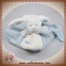 BABYNAT BABY NAT SOS DOUDOU LAPIN BLANC PLAT BLEU DOUCEUR