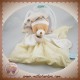 BABYNAT BABY NAT SOS DOUDOU OURS PLAT TISSU LANGE BEIGE BLANC BN030