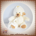BABYNAT SOS DOUDOU OURS BLANC MARRON MOUCHOIR BN941