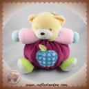 KALOO SOS DOUDOU OURS BOULE VIOLET POMME POMME BLEU