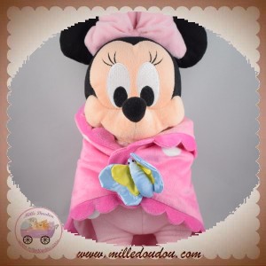 Doudou mouchoir Minnie DISNEY BABY rose mouton lune 33 cm