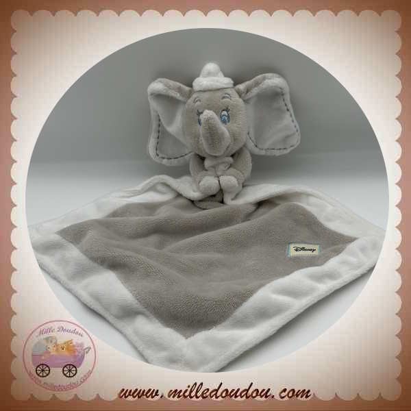 Doudou éléphant Dumbo Nicotoy Disney plat gris