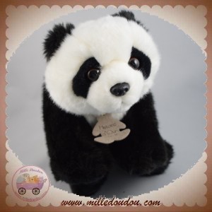 HISTOIRE D'OURS SOS DOUDOU PANDA NOIR BLANC PELUCHE AUTHENTIQUES