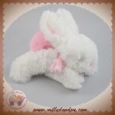 DOUDOU ET COMPAGNIE LAPIN POMPON BLANC ALLONGE ROSE DC2679 COUCOU