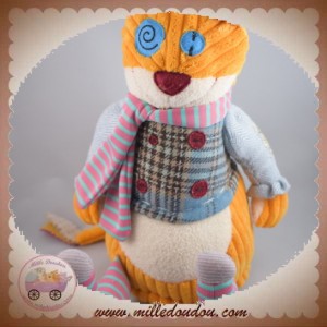 LES DEGLINGOS SOS DOUDOU CHAT ORANGE COSTUME ECHARPE RONRONOS