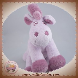 NOUKIE'S SOS DOUDOU GIRAFE JACK TIDOU MAUVE 13 CM