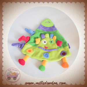 BABYSUN SOS DOUDOU PLAT VERT VIOLET NOEUD EXTRATERRESTRE DENTITION