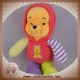 DISNEY SOS DOUDOU OURS WINNIE L'OURSON HABIT CAPUCHE ROUGE VIOLET VERT