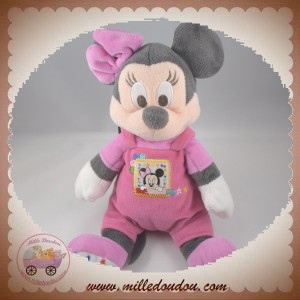 DISNEY SOS DOUDOU MINNIE SOURIS SALOPETTE ROSE FLEUR ETOILES