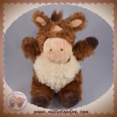 HISTOIRE D'OURS SOS DOUDOU CHEVAL MARRON VENTRE ECRU 18CM