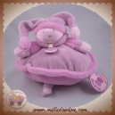 DOUDOU ET COMPAGNIE SOS OURS VIOLET MUSICAL ROND MACARON