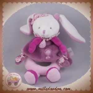 DOUDOU ET COMPAGNIE SOS LAPIN CERISE HOCHET ROSE VIOLET DC2700