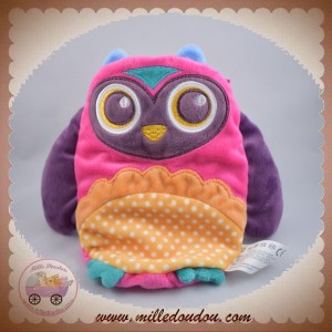 O OOPS SOS DOUDOU HIBOU CHOUETTE PLAT ROSE JAUNE VIOLET