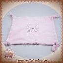 ABSORBA SOS DOUDOU MOUCHOIR PLAT ROSE CHAT NOEUD