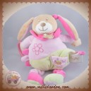 BABYNAT BABY NAT SOS DOUDOU LAPIN FIONA EVEIL ROSE VERT FLEUR