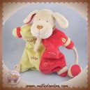 BABYNAT BABY NAT SOS DOUDOU CHIEN MARIONNETTE JAUNE ROUGE DIABOLO PELUCHE