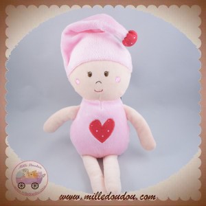 SOS DOUDOU POUPEE ROBE COEUR ROUGE