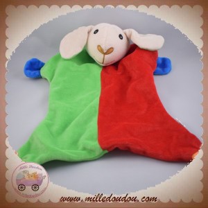 Peluche chien blanc cocard et foulard Catimini