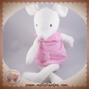 EGMONT TOYS SOS DOUDOU SOURIS BLANCHE ROBE VICHY ROSE