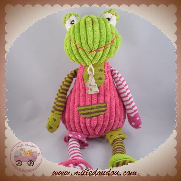 DOUDOU GRENOUILLE PELUCHE HO2094 HISTOIRE D'OURS - Tous les doudous