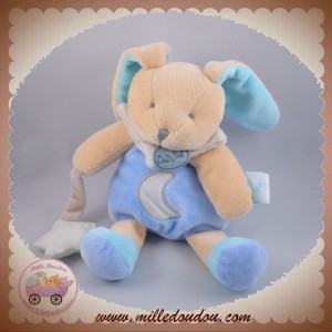 BABYNAT BABY NAT SOS DOUDOU LAPIN CORPS BLEU FLUORESCENT ETOILE LUNE