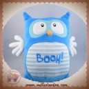 LUMINOU SOS DOUDOU HIBOU CHOUETTE FLUORESCENT BLEU BLANC BOOH 20 cm