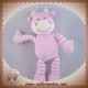 SOFT FRIENDS SOS DOUDOU GIRAFE VACHE ROSE JAMBES RAYEES