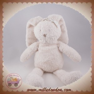 JACADI SOS DOUDOU LAPIN BLANC NOEUD OREILLE