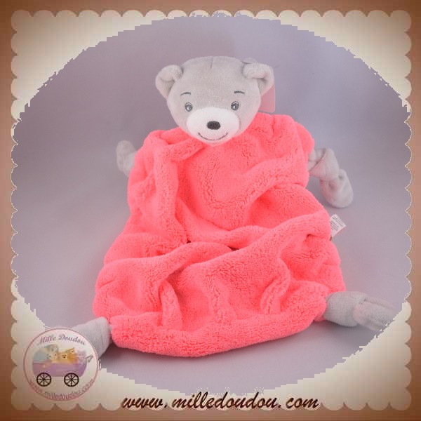 Ours en peluche bébé - Peluche ours gris Rouge Kaloo