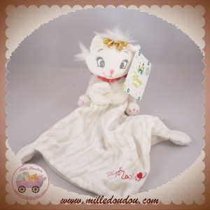 DISNEY SOS DOUDOU CHAT MARIE ARISTOCHAT BLANC MOUCHOIR TIGRE GRIS