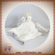 TEX SOS DOUDOU PINGOUIN POIL CHINE MARRON PLAT BLANC