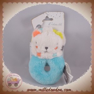 ORCHESTRA SOS DOUDOU OURS BLANC HOCHET BLEU