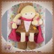 SOS DOUDOU ET COMPAGNIE POUPEE FILLE COWBOY BLONDE CAPE MARRON ROSE