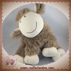 NATURE ET DECOUVERTES SOS DOUDOU MOUTON GRIS TAUPE TRUFFE ECRU