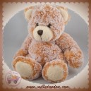 NICOTOY SOS DOUDOU OURS CHINE POIL ROUX MARRON BLANC