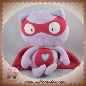 DPAM SOS DOUDOU CHAT NINA VIOLET MASQUE CAPE ROUGE COEUR POUET POUET DPAM SOS DOUDOU CHAT NINA VIOLET MASQUE CAPE ROUGE COEUR POUET POUET