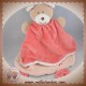 AJENA SOS DOUDOU OURS BEIGE PLAT ROSE SAUMON FLEUR