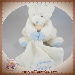 DOUDOU ET COMPAGNIE SOS OURS BLANC BLEU J'AIME DC2915