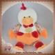 DOUDOU ET COMPAGNIE SOS POULE POUPILOU BLANCHE ORANGE