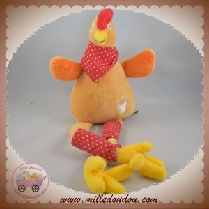 RAYNAUD LES PETITES MARIE SOS DOUDOU COQ ORANGE JAMBIERES ECRU